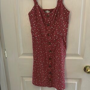 Hollister Pink and White Floral Dress